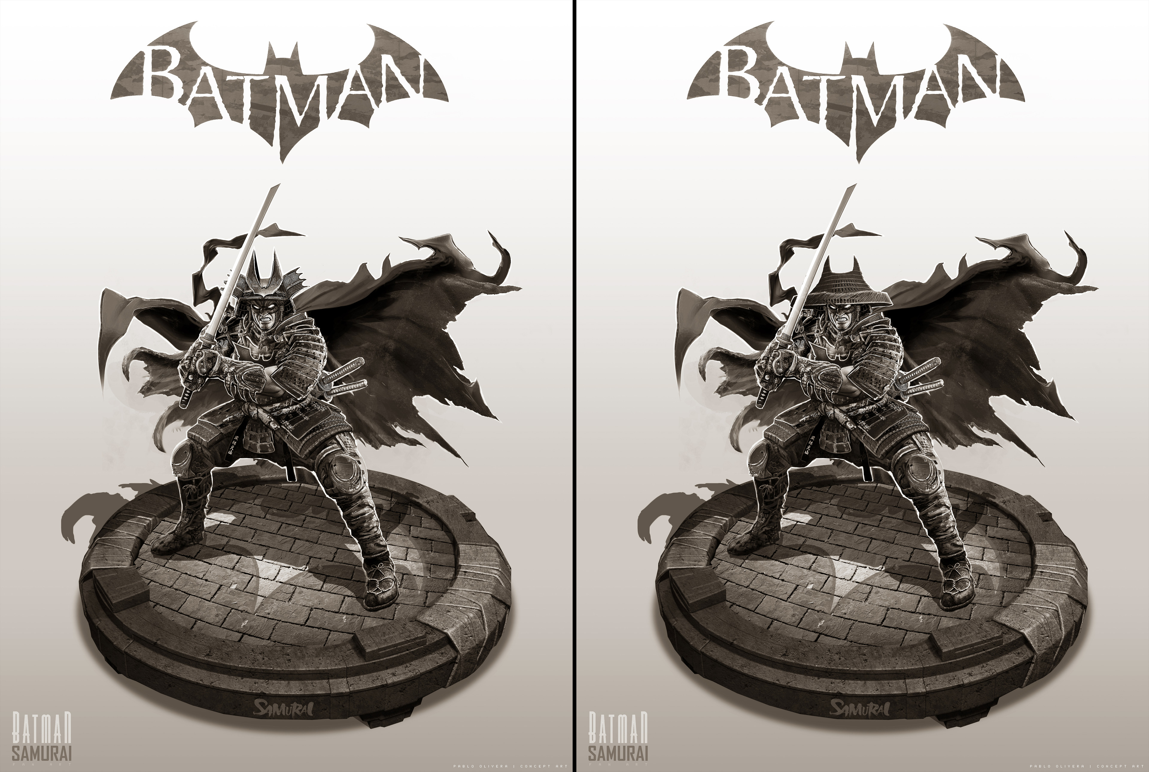 Pablo Olivera Visual Artist Batman Samurai Wip
