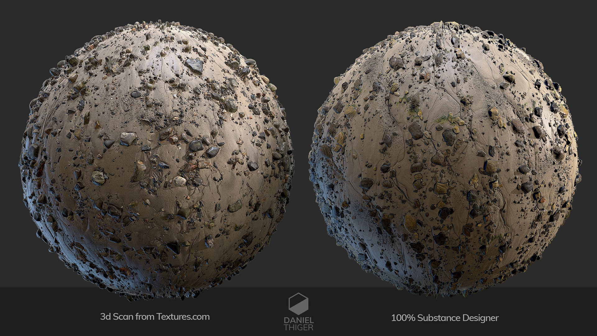 Artstation Procedural Recreation Of 3d Scan Beach Pebbles