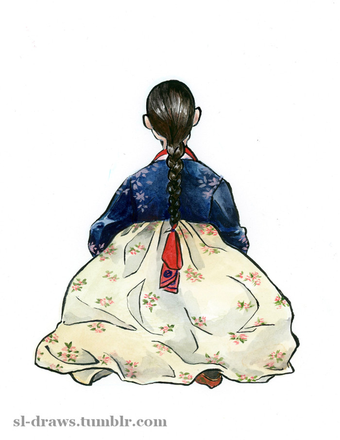 hanbok sketch