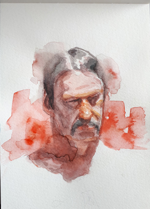 live drawing at Drink'n'Draw Berlin. Watercolor