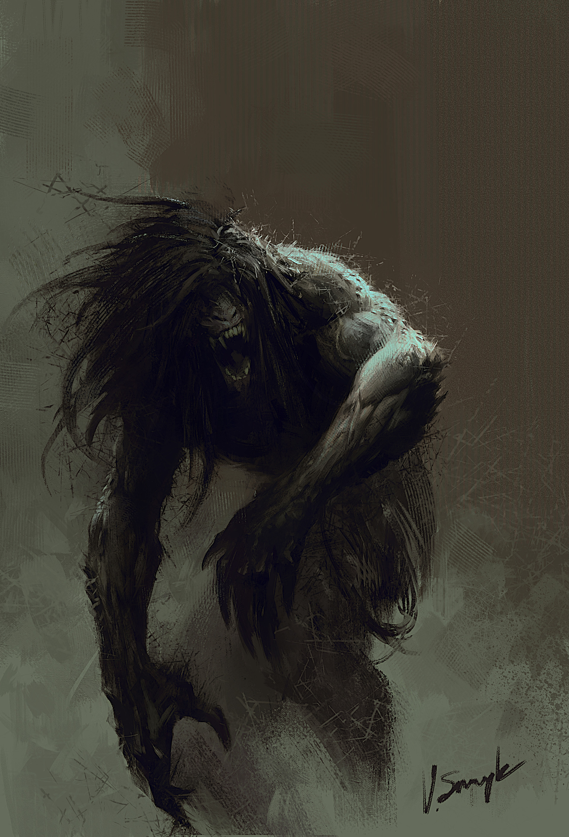 rage artstation dark creatures fantasy werewolf concept monster creature artwork horror werewolves vitalii smyk twisted minion artist darkness eyecandy pathfinder