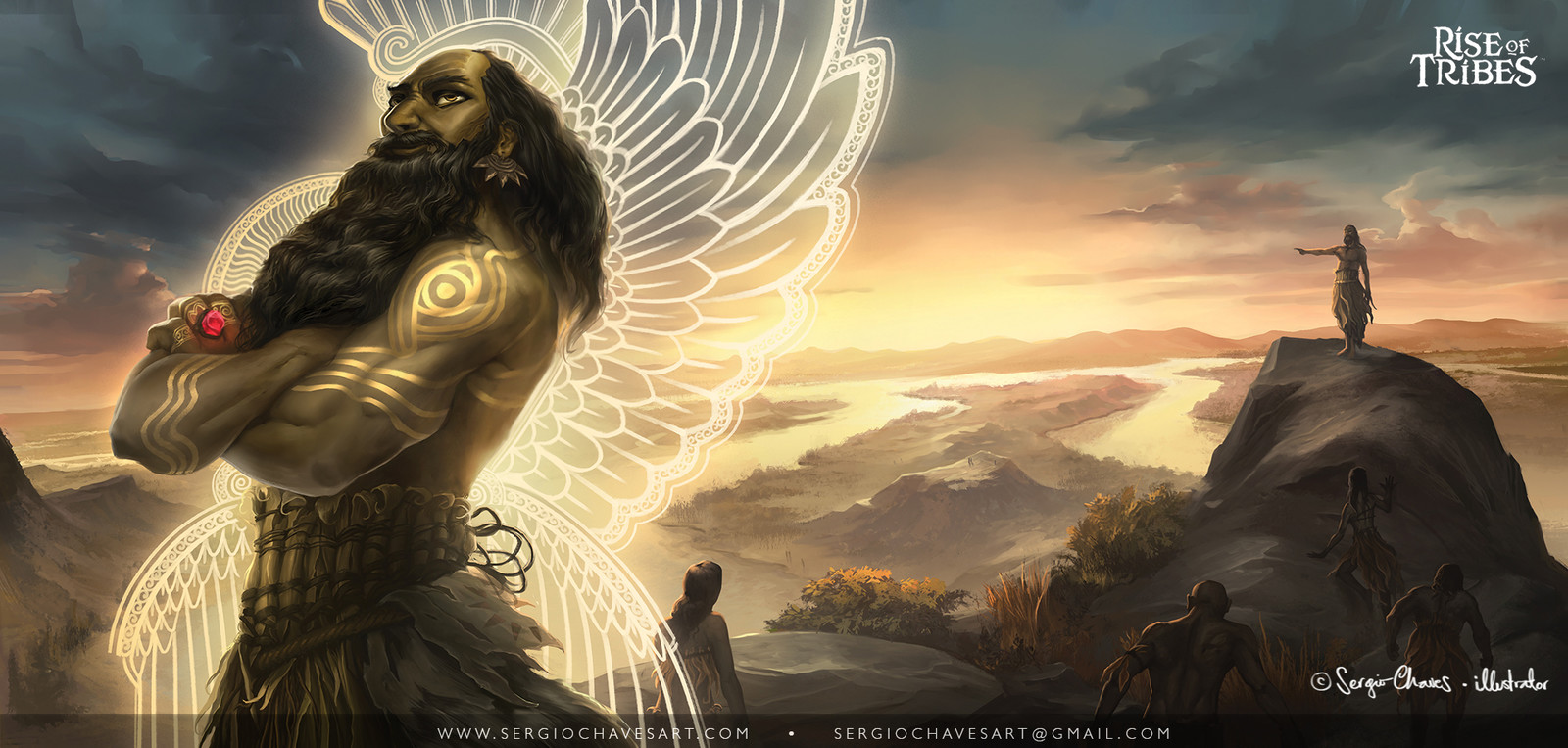 Dananu Tribe - The Final art includes character and background. Gameplay instructions will be placed over the less busy part of the background.