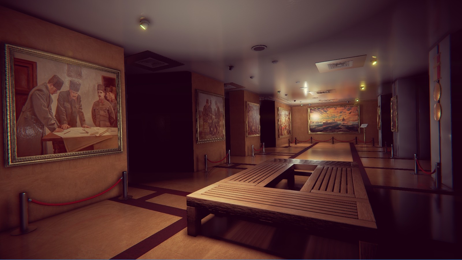 Memorial tomb exhibition hall... All the 3d models used in the scene of memorial tomb exhibition hall are created in 3d max and textured with substance painter