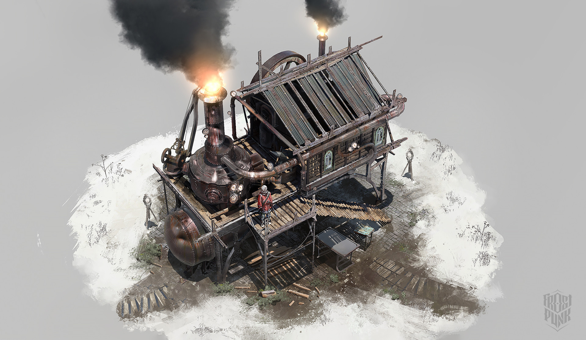ArtStation Frostpunk Building exterior concepts, Jakub Kowalczyk