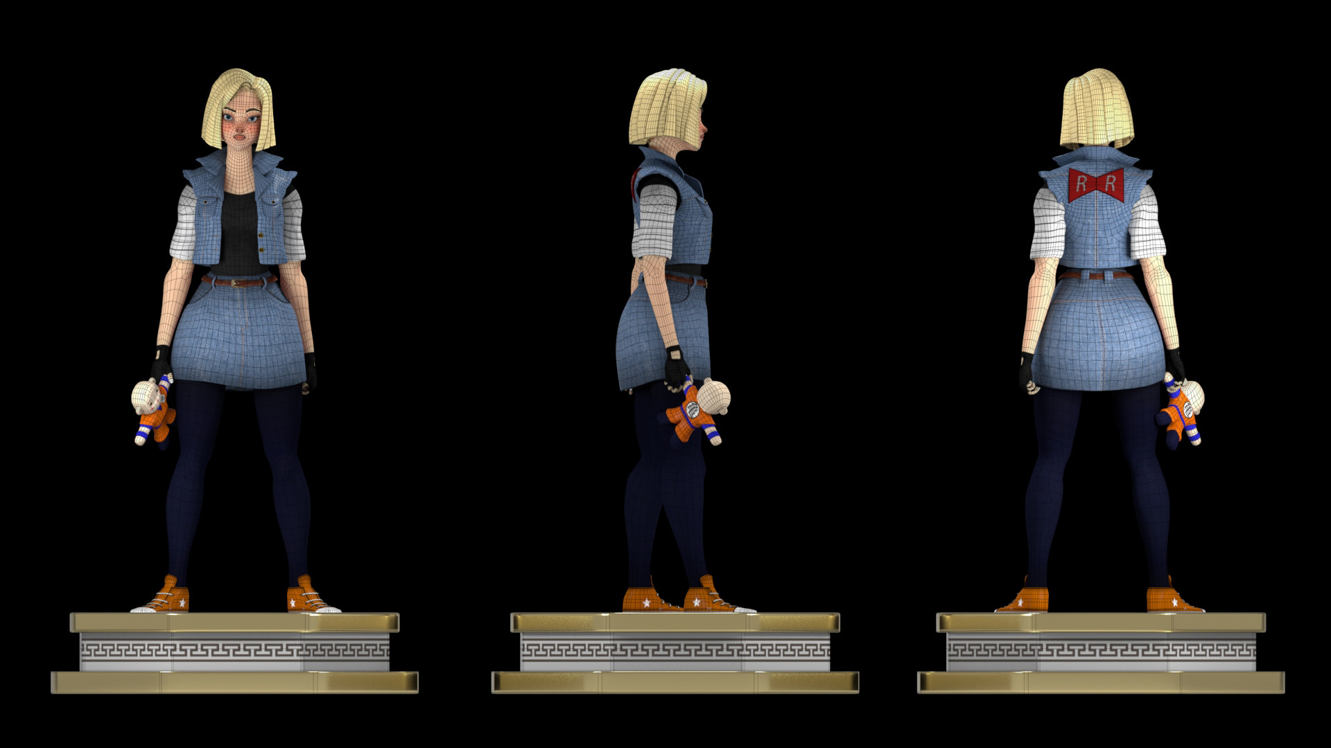 Artstation Dragon Ball Z Character Android 18 Modeling Wong