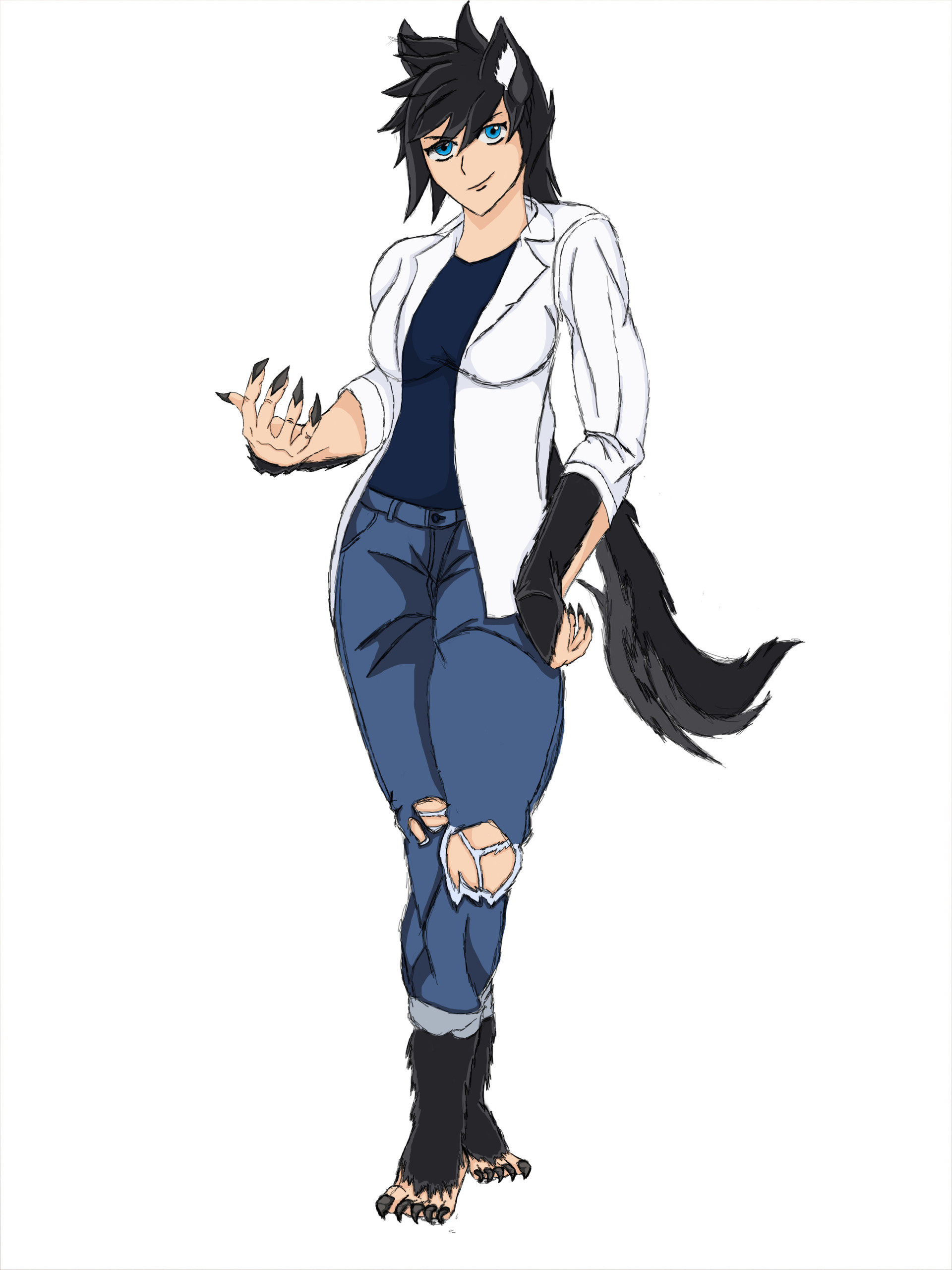 Female Werewolf Art - wdole4f