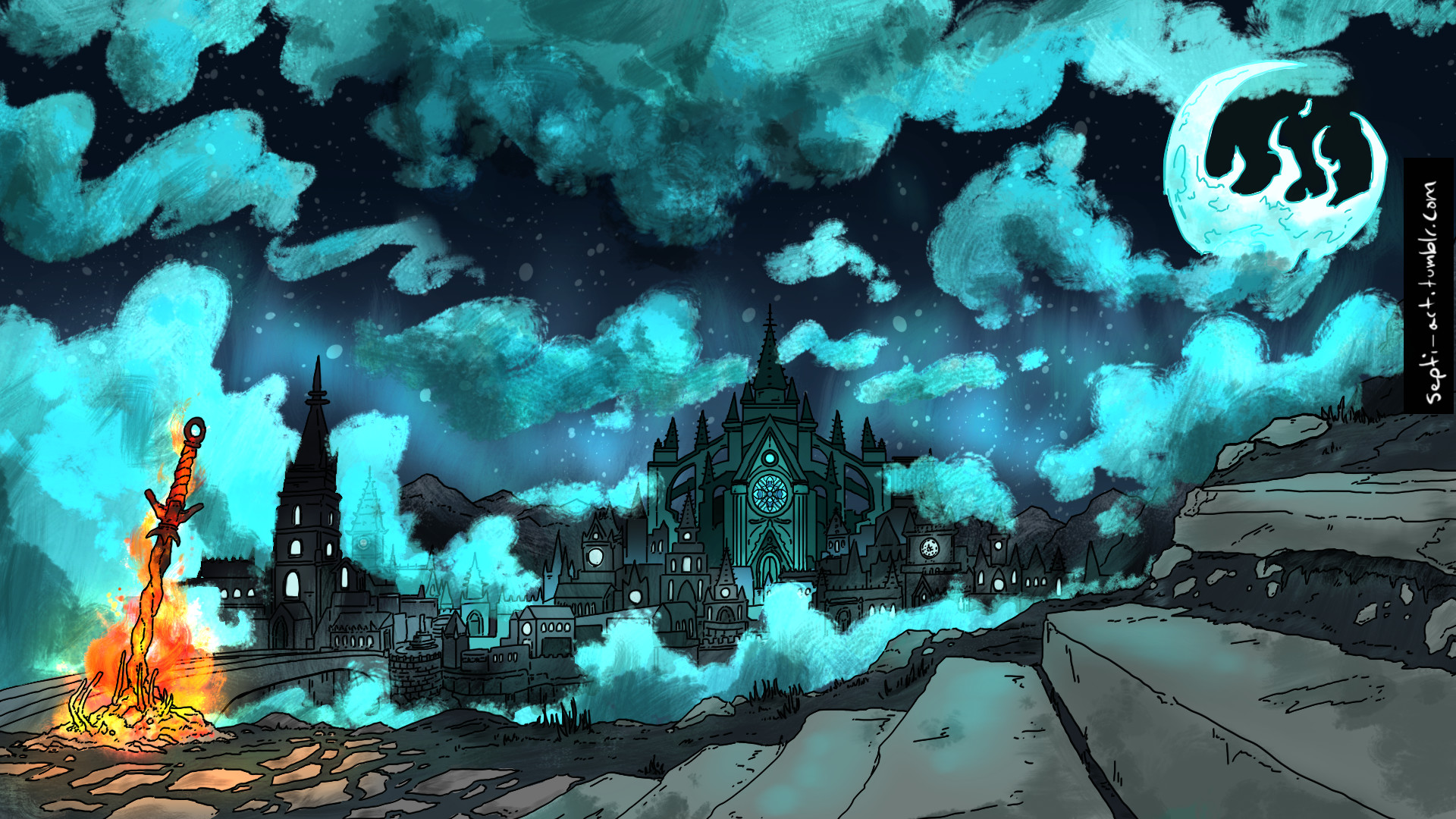 Artstation Irithyll Background Septi