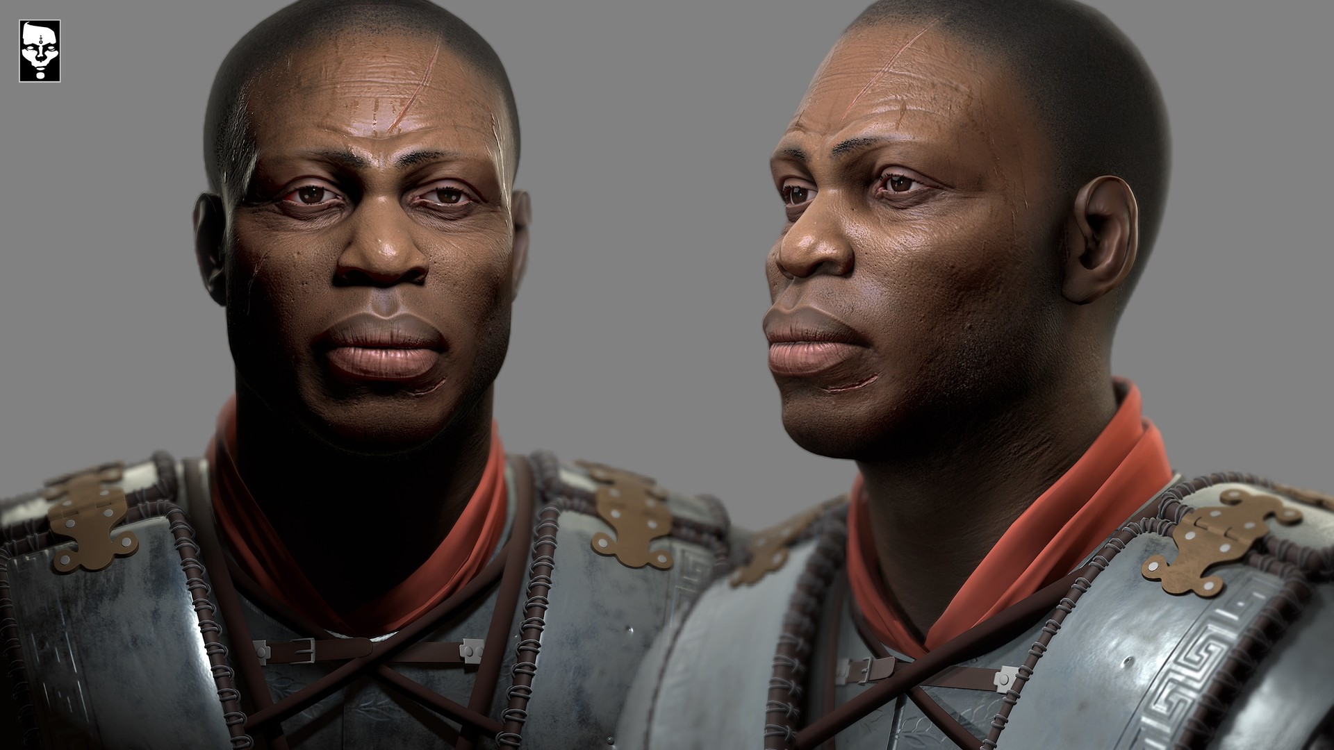 Warrior bust - Real-time