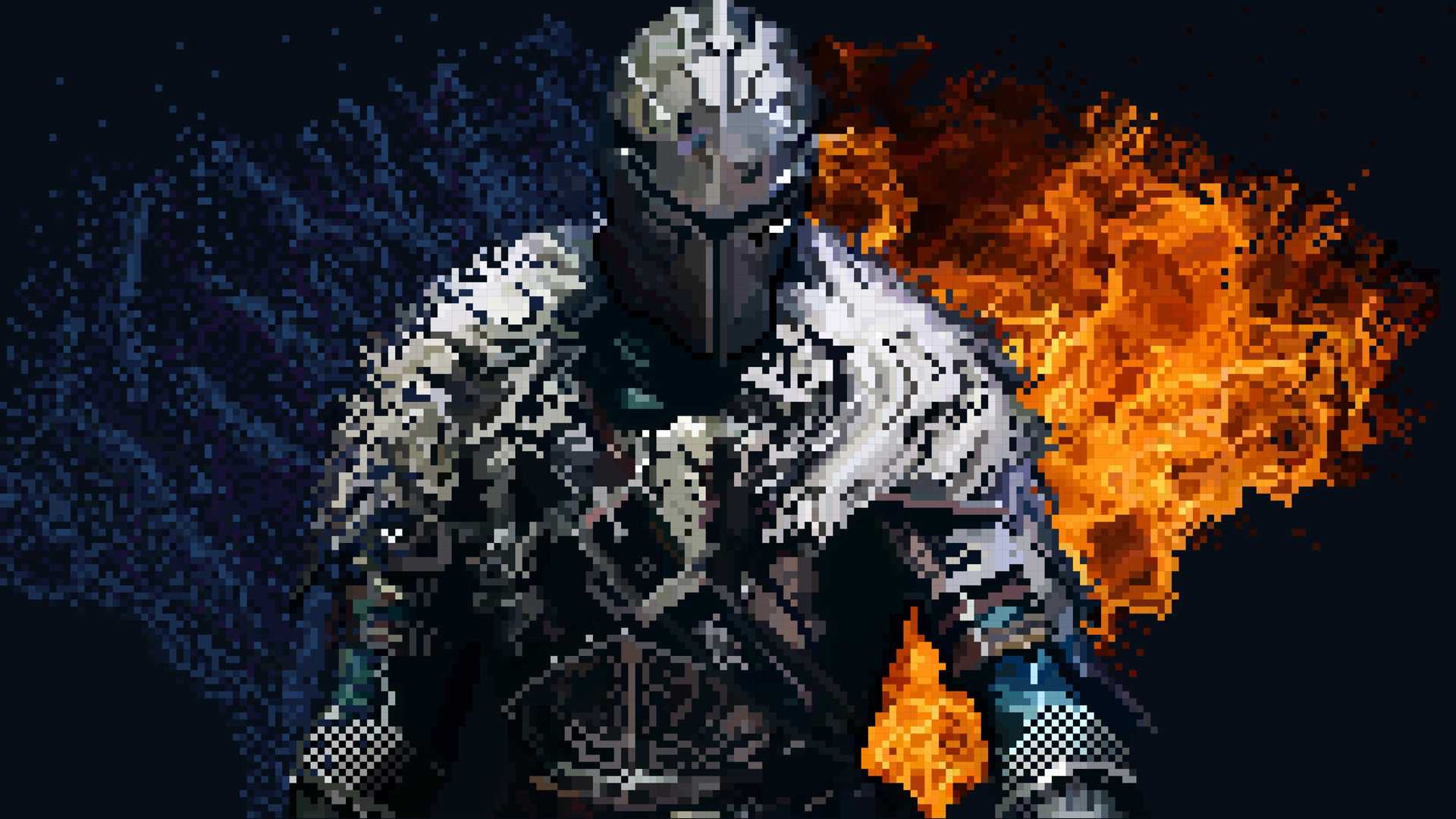 Dark Souls Campfire Pixel Art