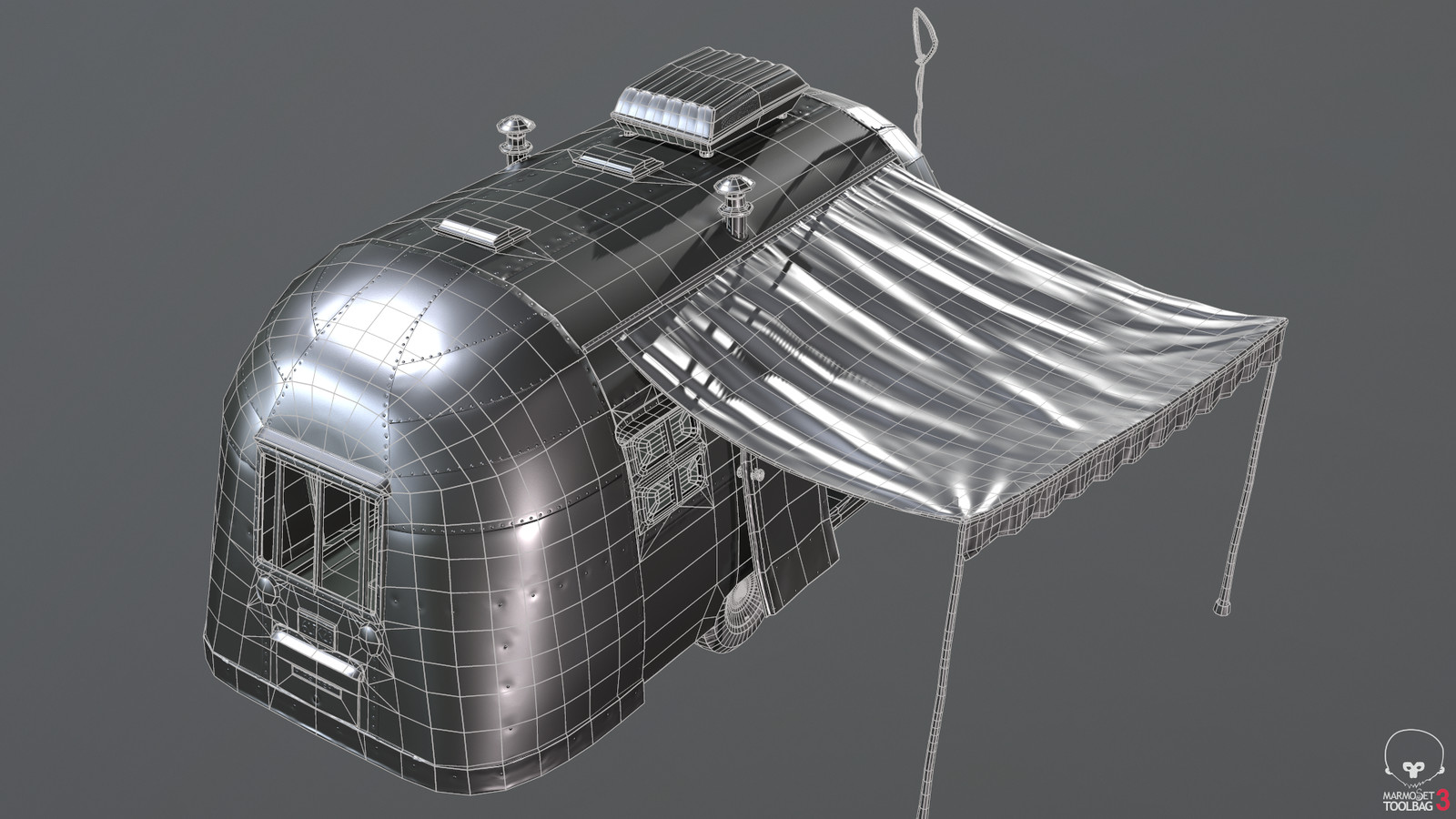 Camper Normal_Bake Added Canopy Wireframe