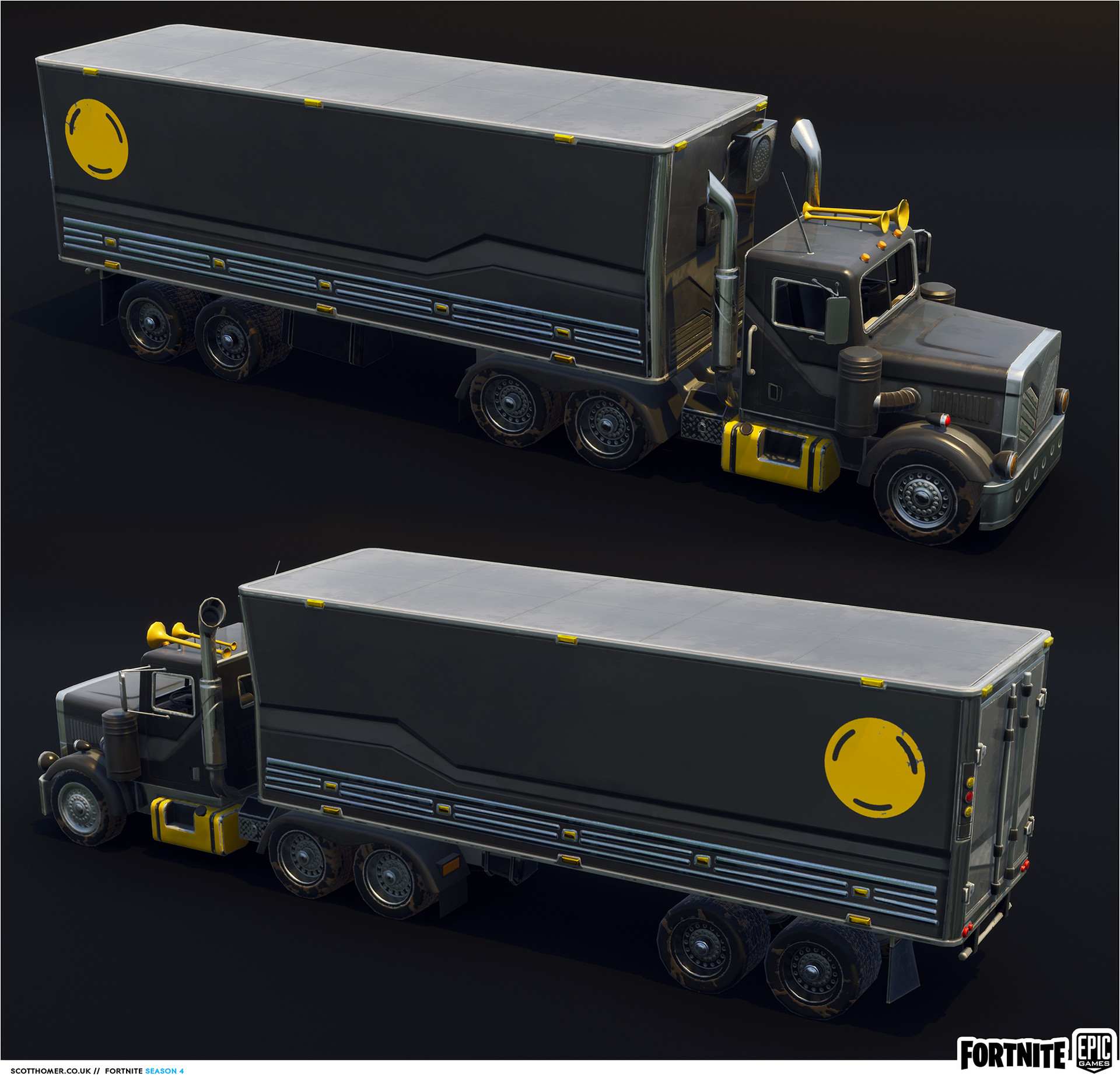 reskinned semi truck - where is the food truck in fortnite