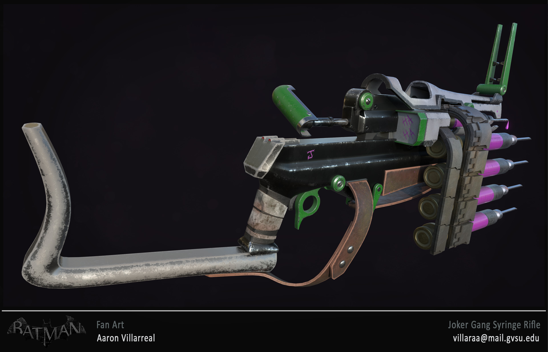 Aaron Villarreal Batman Arkham Joker Gang Syringe Rifle