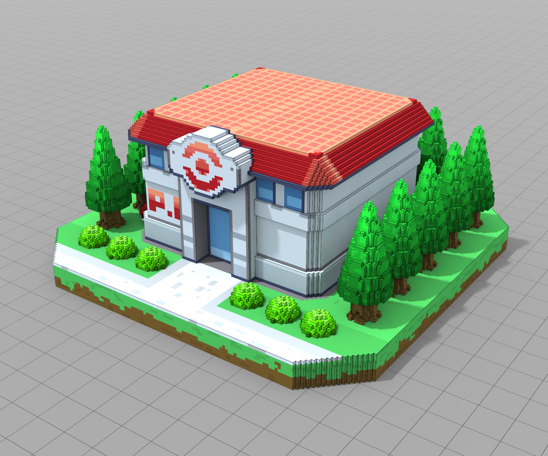 ArtStation - Pokemon Center (Exterior)