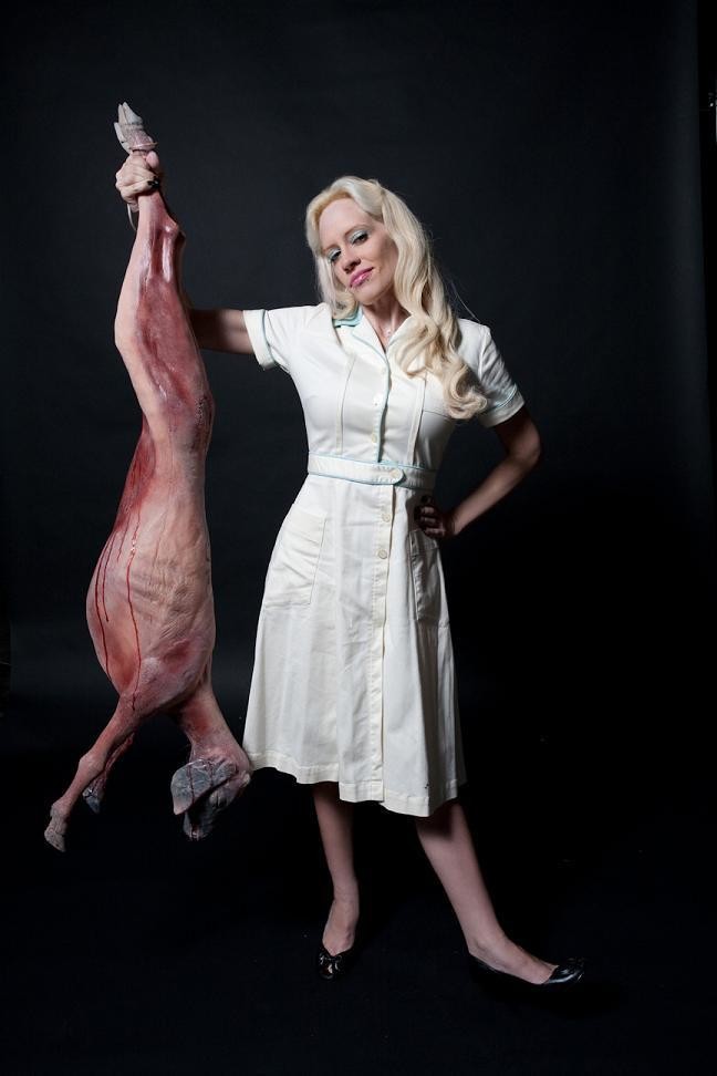 Skinned Goat Sculpture