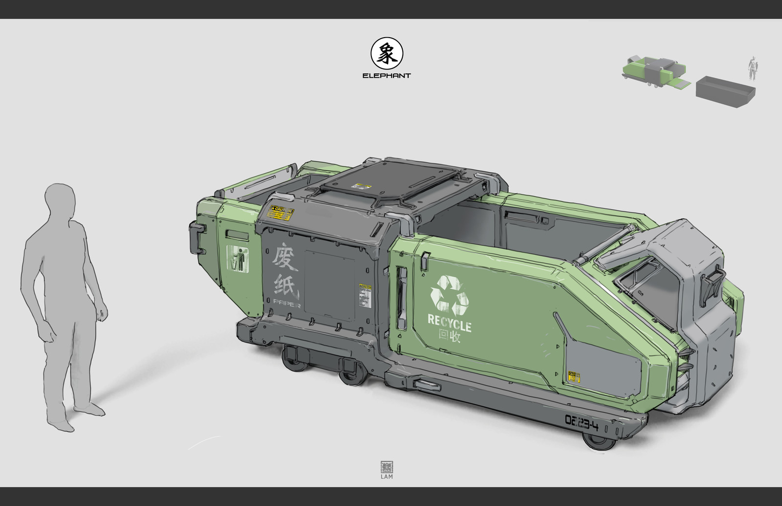 elephant - big dumpster