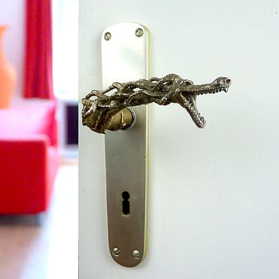 3D printed dragon doorhandle 003