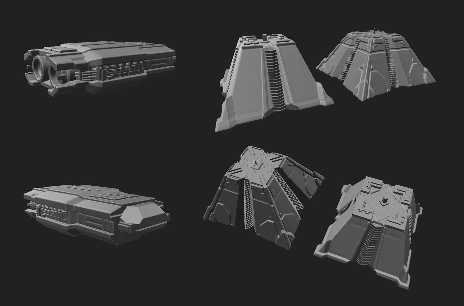 Some of the raw models in 3DCoat