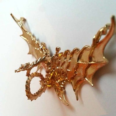 3D printed dragon pendant