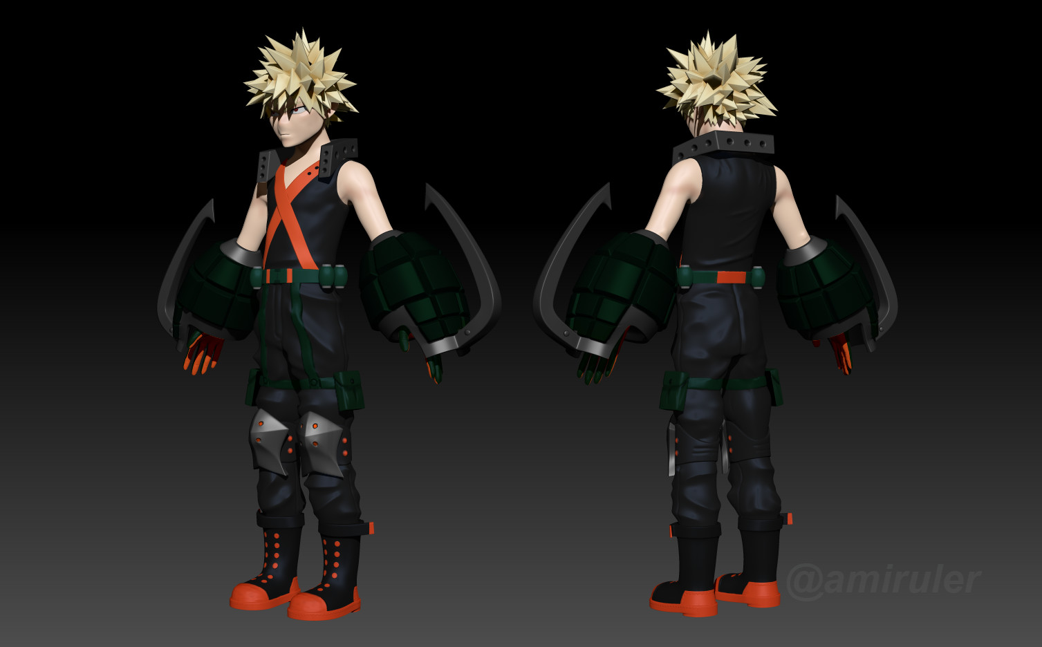Artstation My Hero Academia Bakugo Katsuki Amirul Afiq Hussain