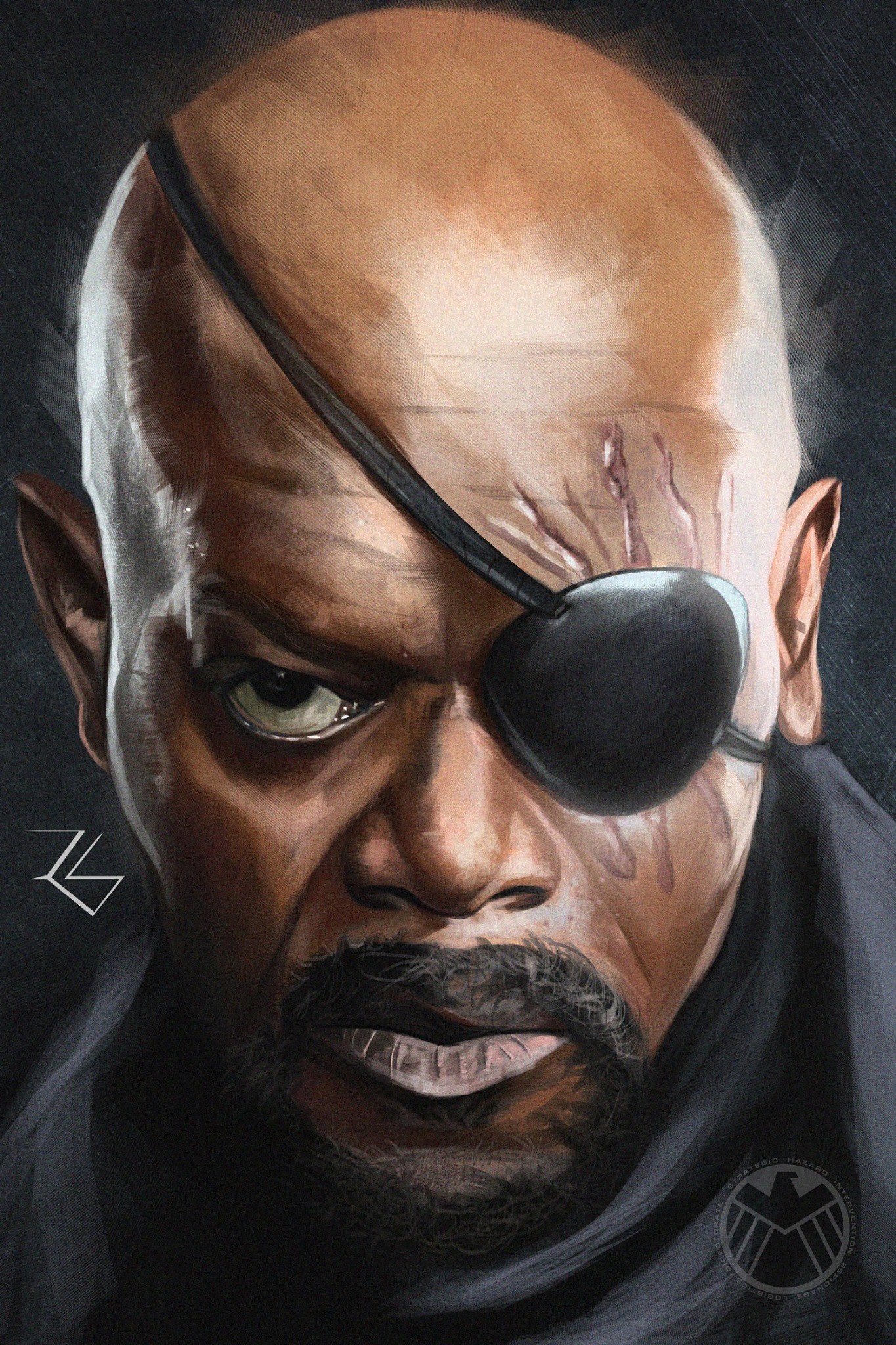 Artstation Samuel L Jackson As Nick Fury In Avengers Rick Sanliz