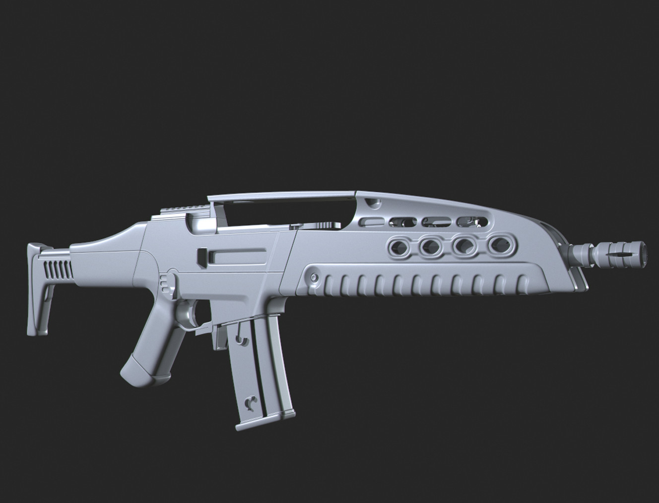 High Poly (Mag and muzzle device changed in development)