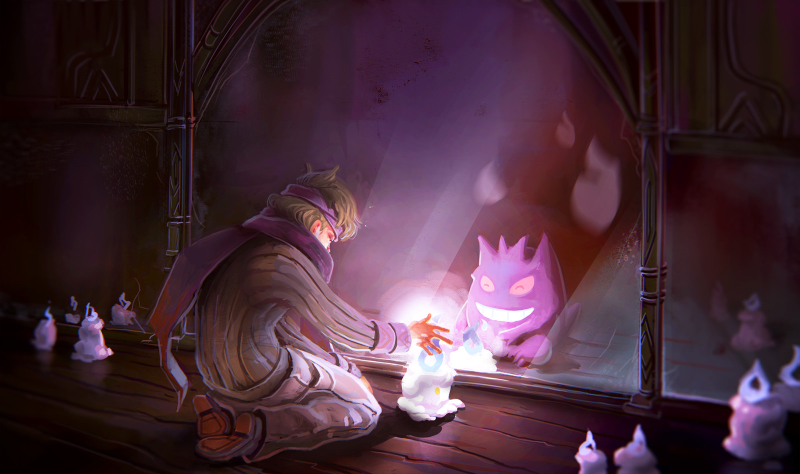 Artstation Matsuba And Gengar From Pokemon Gold Silver Blandine Boeglin