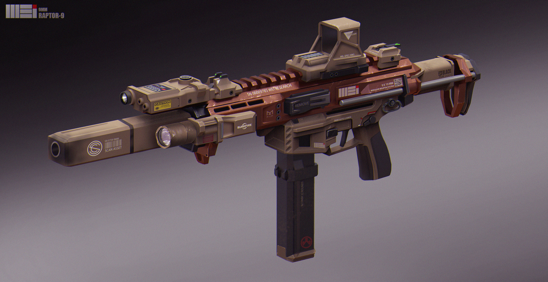 ArtStation Raptor9 SMG concept