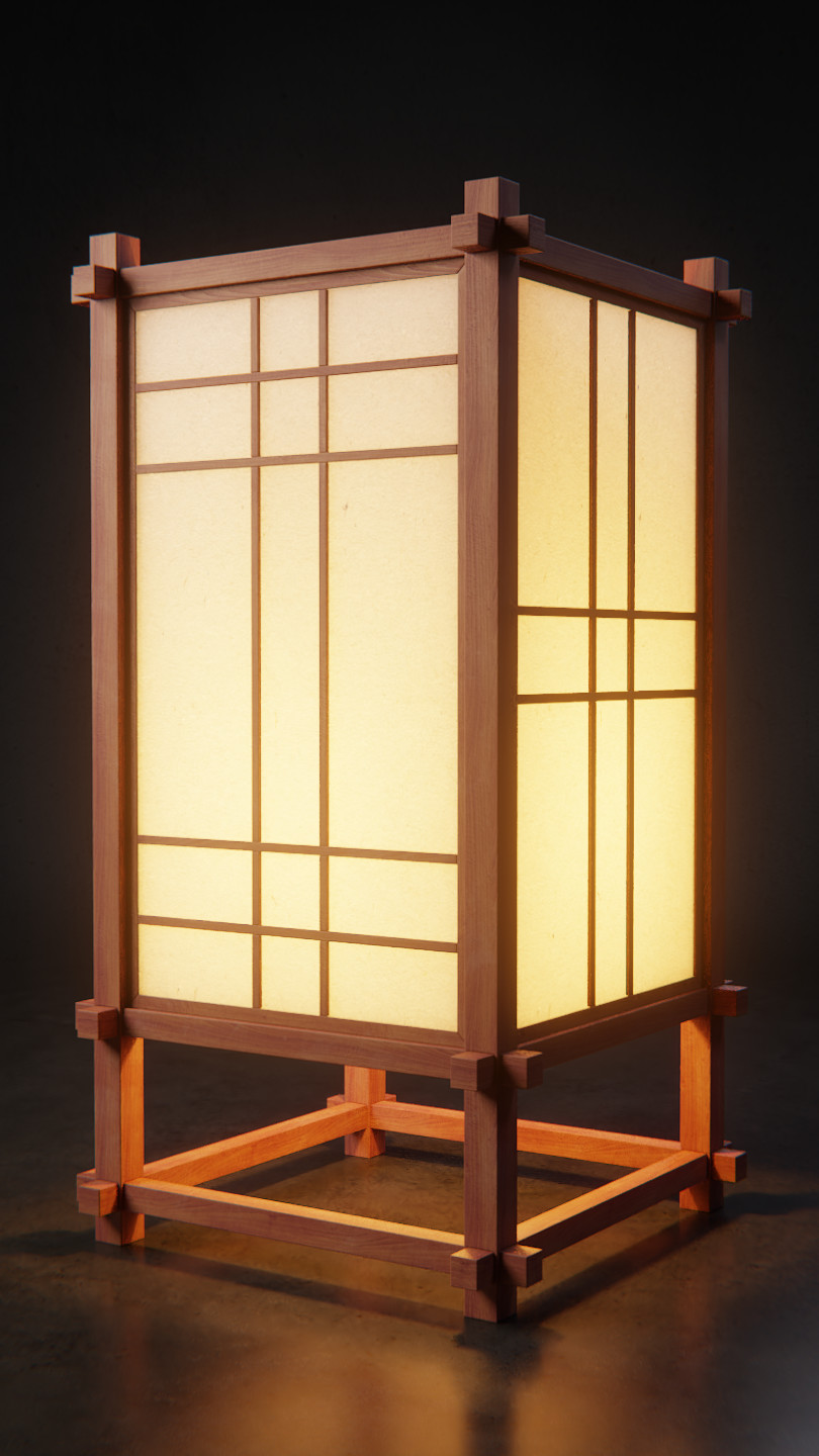 A Porteous Japanese Style Floor Lamp, Japanese Floor Lamp