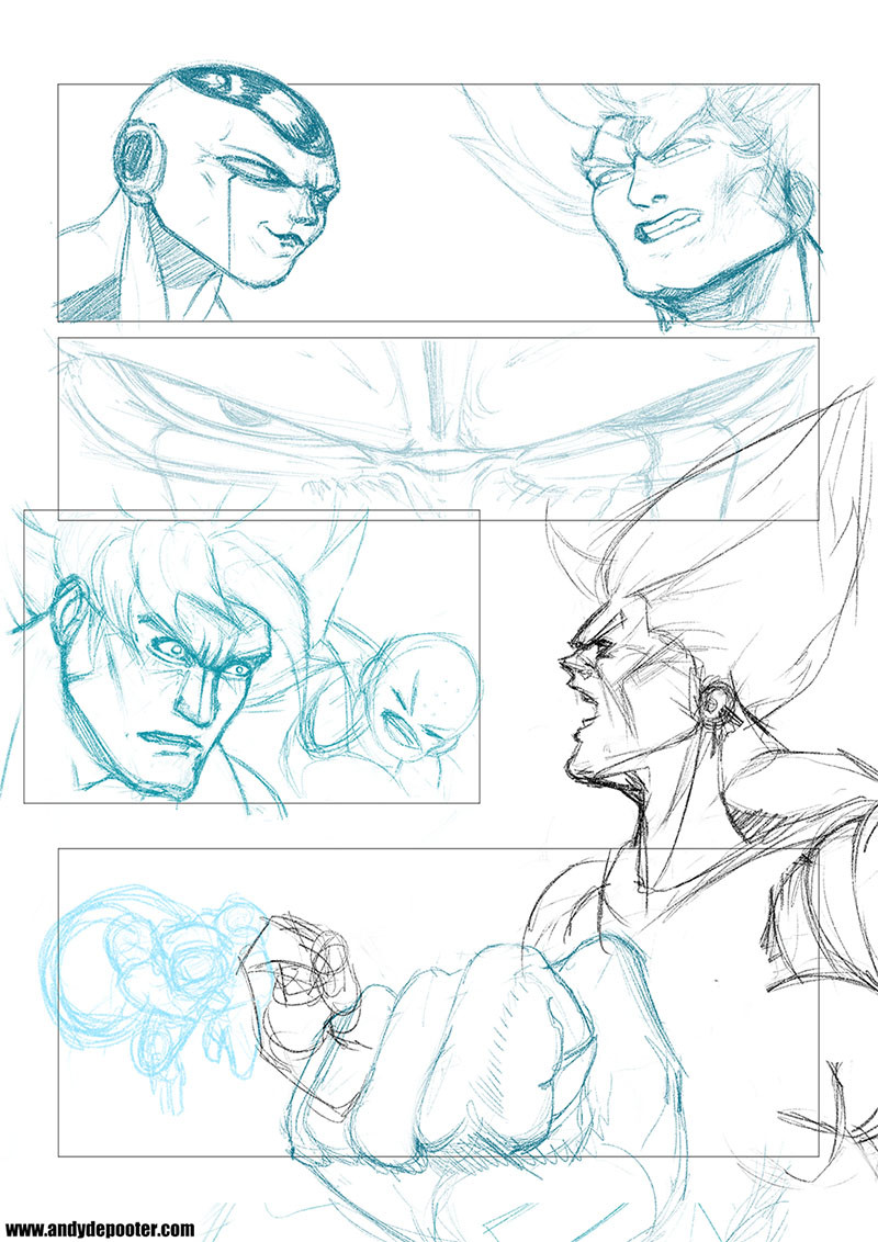 Artstation Drawing Dragon Ball Z Comics Son Goku Vs Frieza