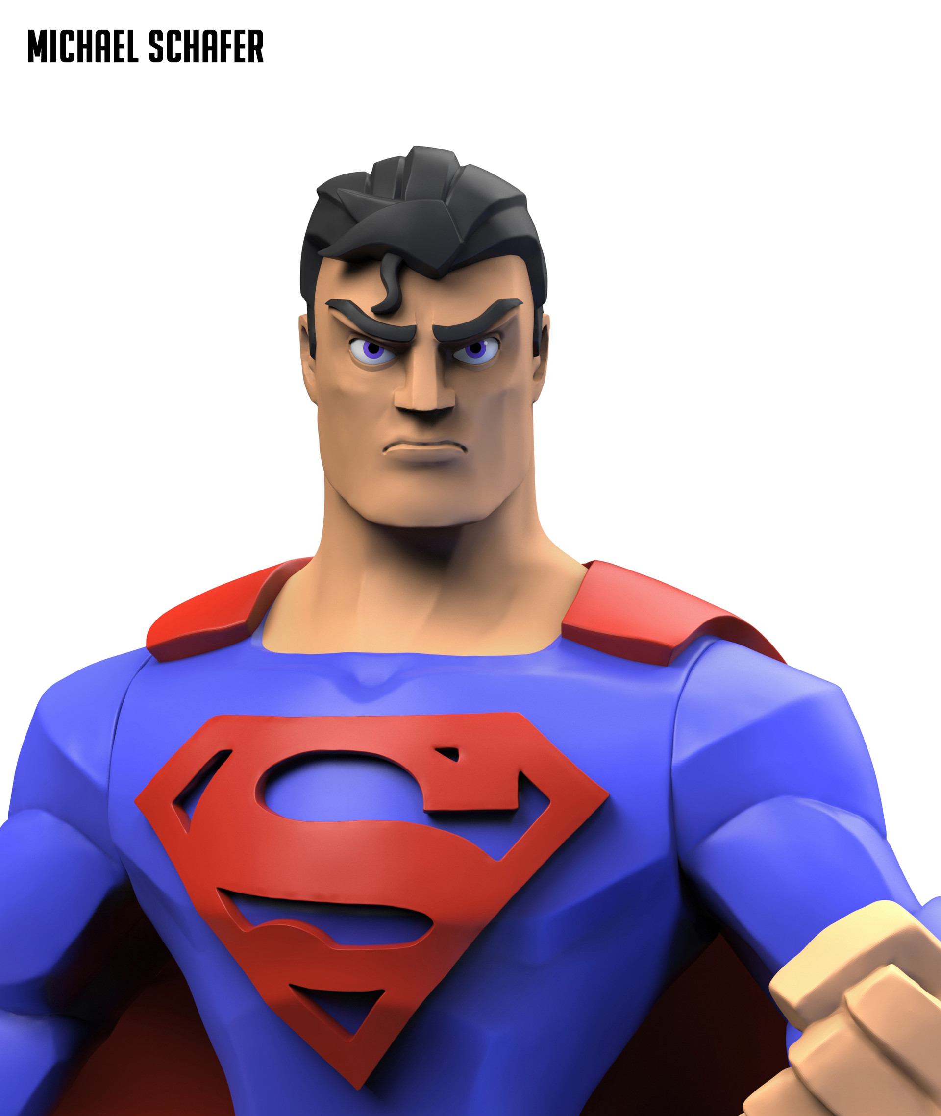 Artstation Superman Disney Infinity Style Michael Schafer