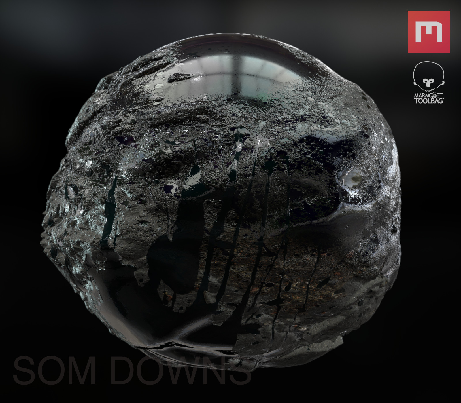 Oil Spill Material - Rendered in Marmoset