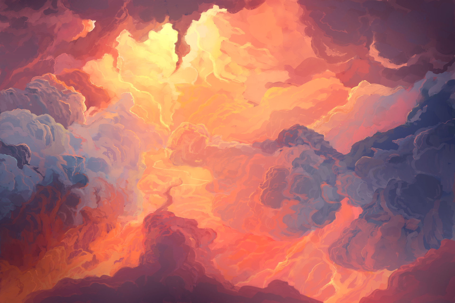 ArtStation Fiery sky