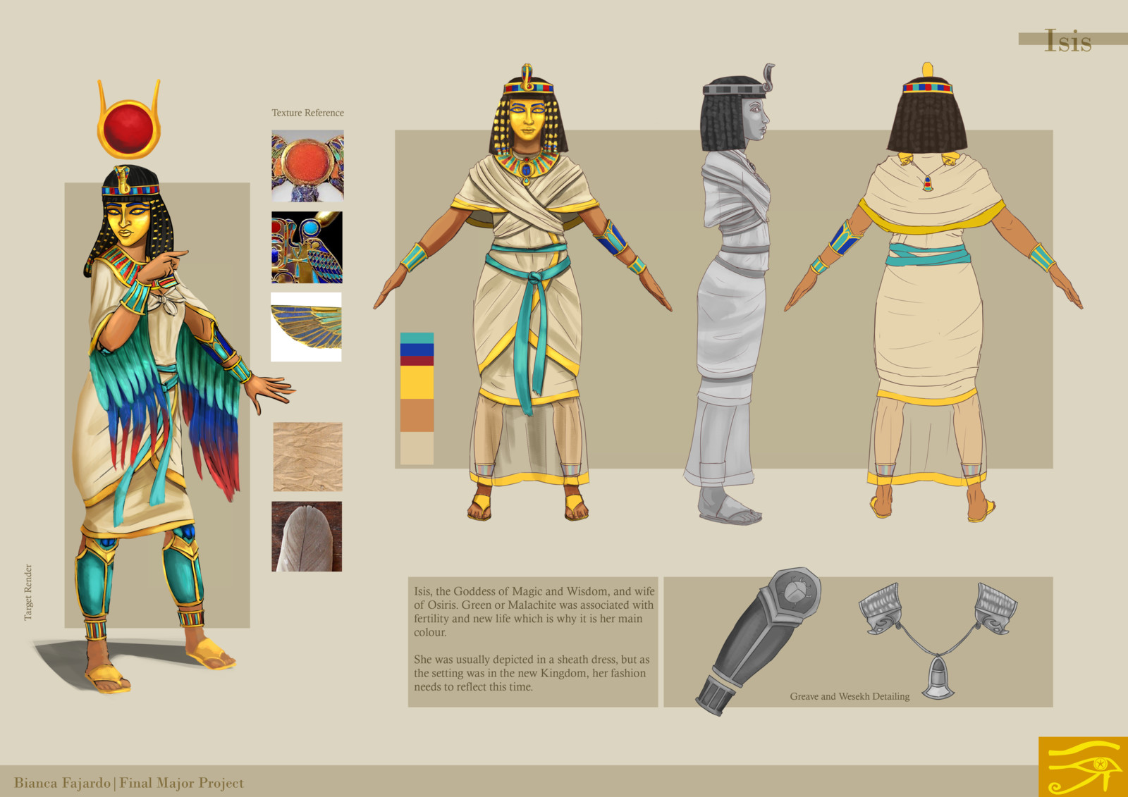 USW Game Art - Egyptian themed 2D Concept character Art