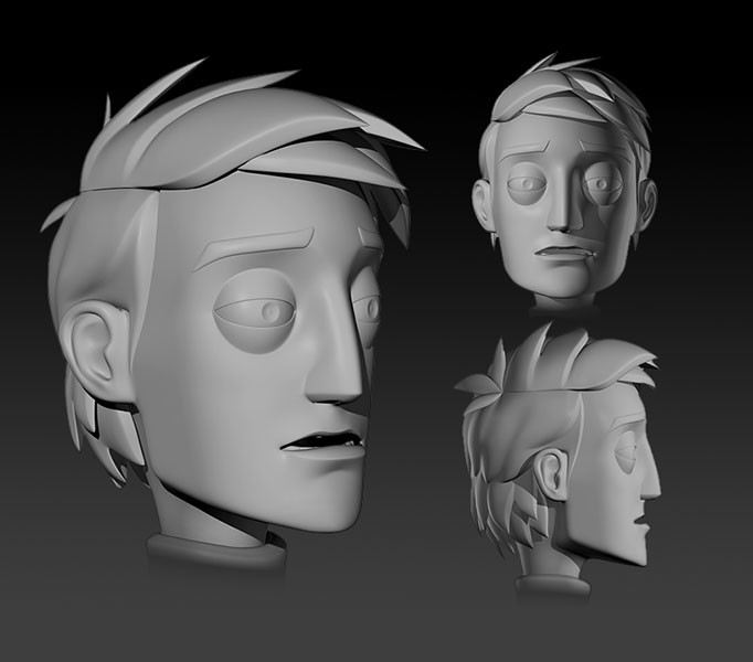 Main character head sculpt