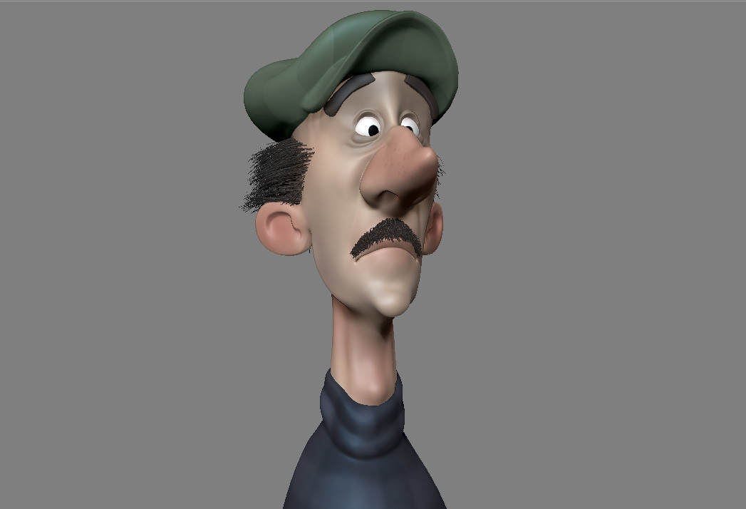 Artstation 3d Model Of A Cartoon Style Character Alexandre Brejao