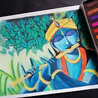 Artstation Abstract Krishna Painting Nalini D