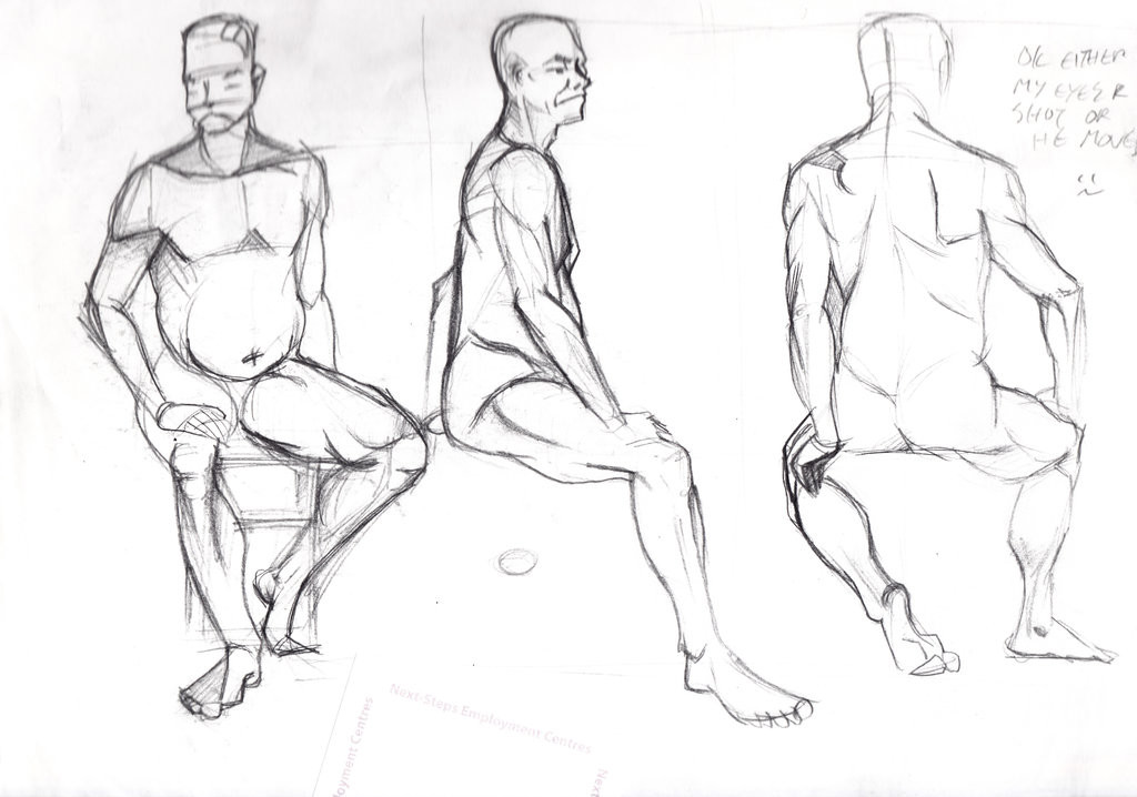 Posing as a model for a life drawing class: Figure-It-In Life Drawing Sketch  Club – Karl's World