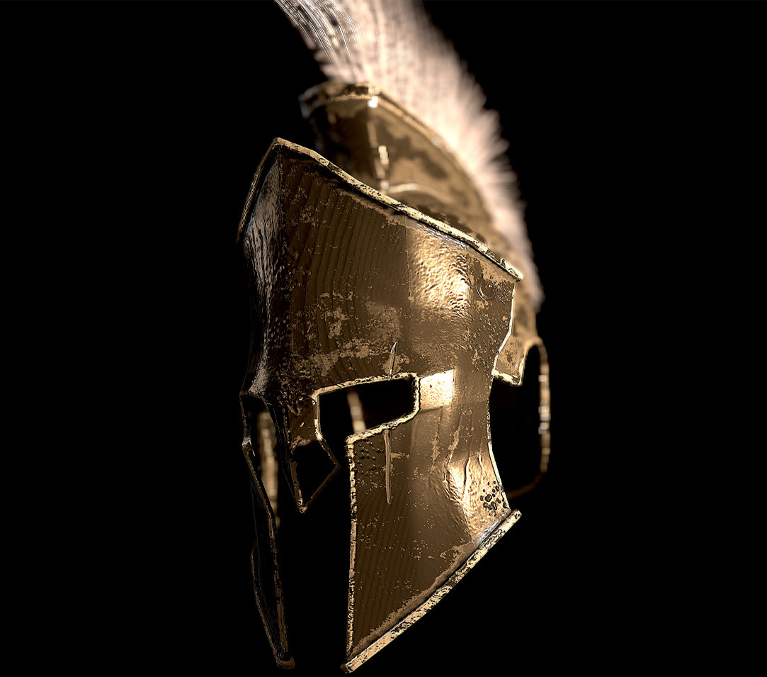 Artstation Spartan Helmet Turntable Artis Taeng
