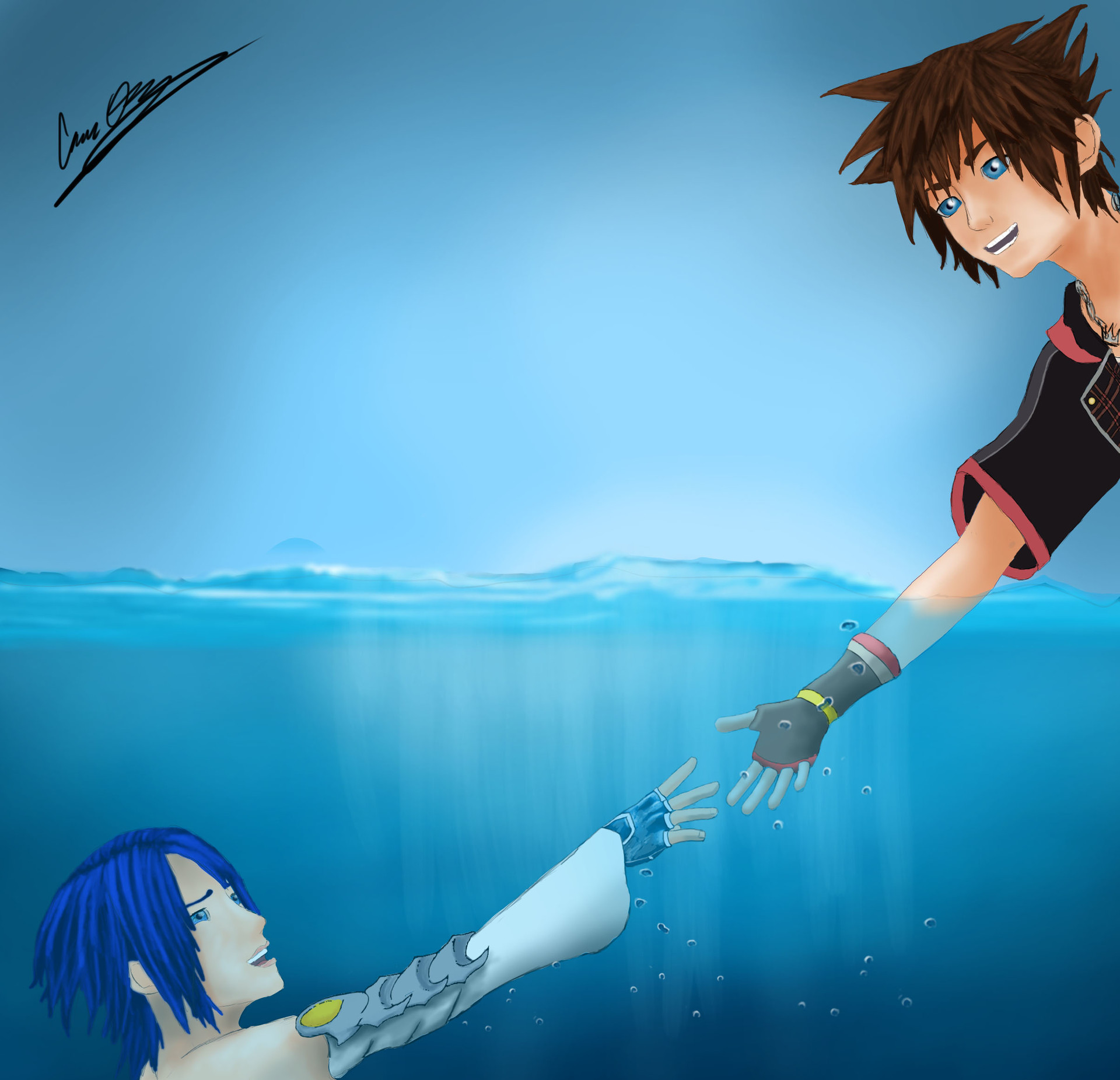 Kingdom Hearts Aqua And Sora