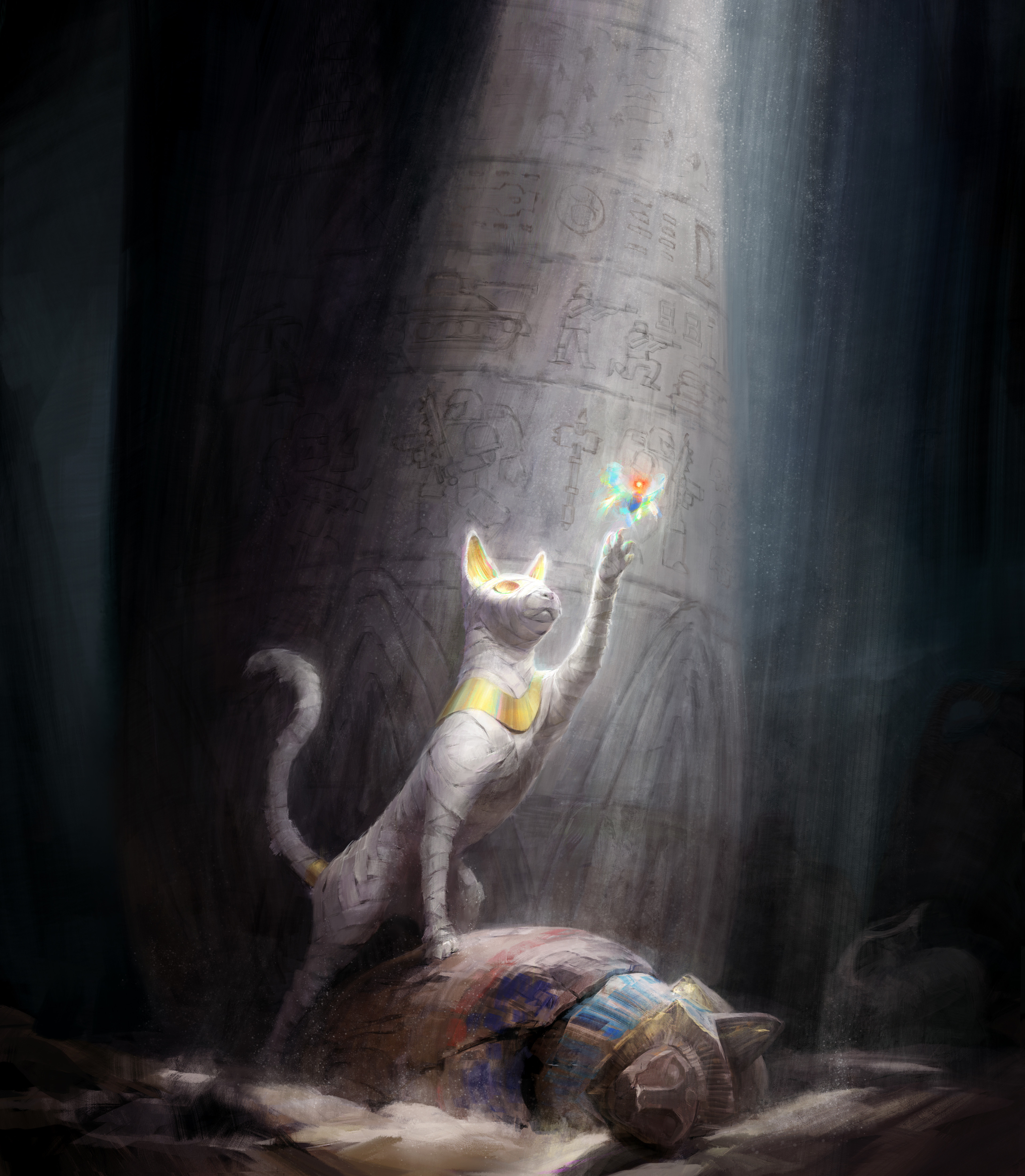 Artstation Sacred Cat Jonathan Tiong