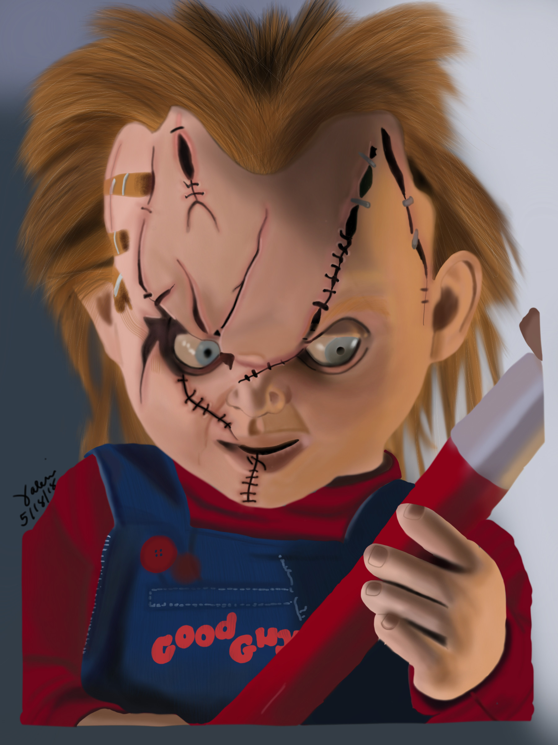 Artstation Child S Play Digital Painting Of Chucky