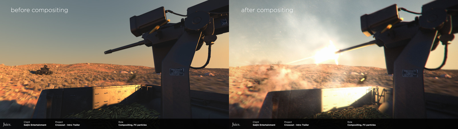 Before and after compositing