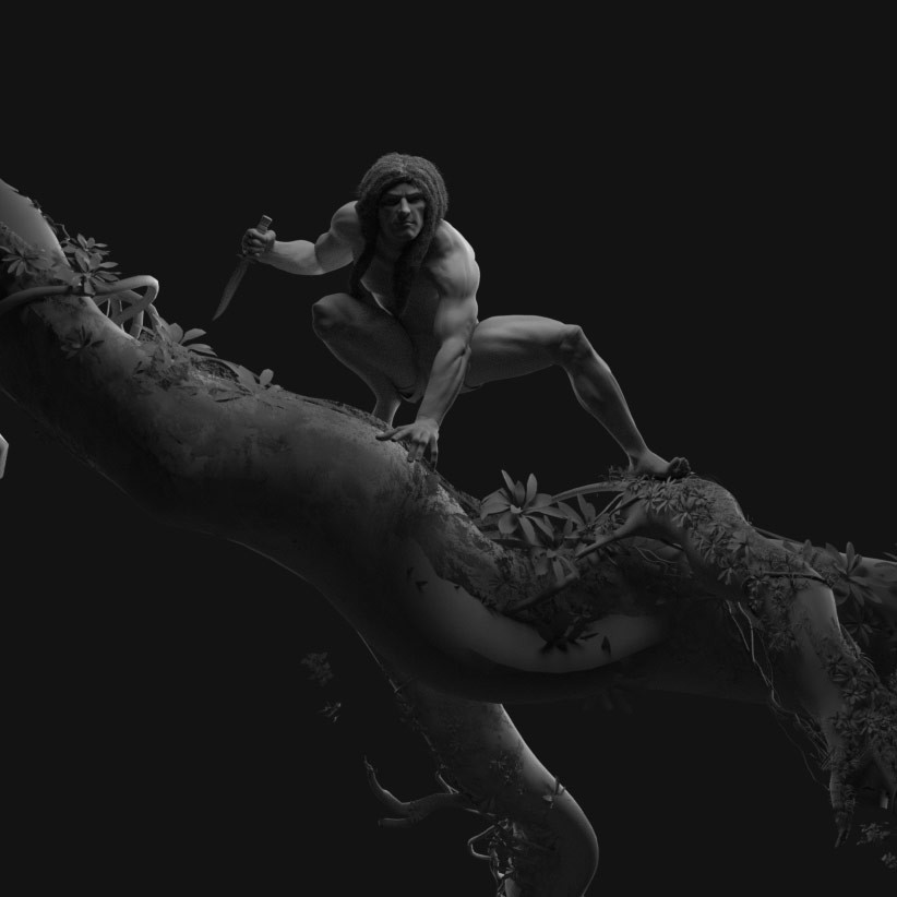 Clay render Tarzan