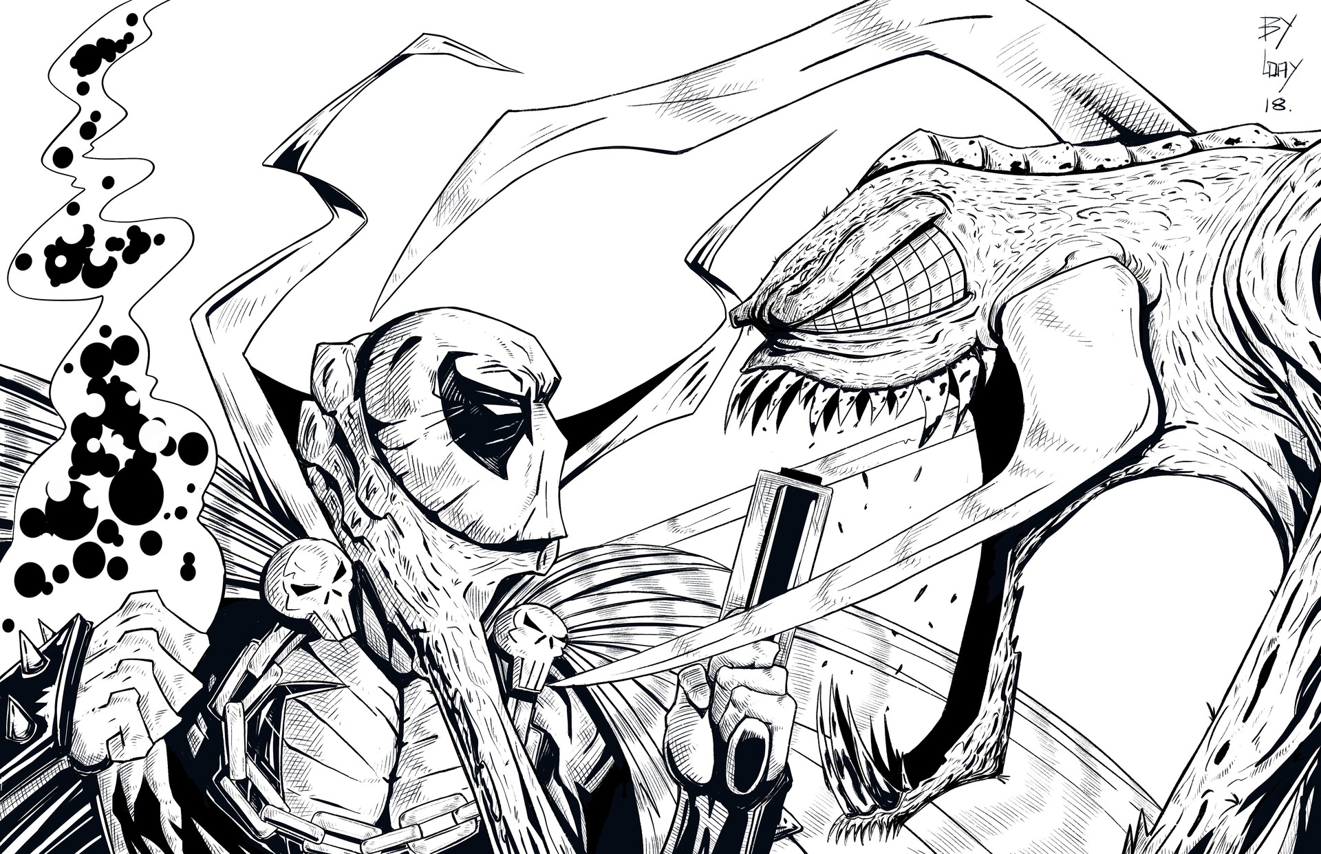 Artstation Spawn Vs Violator Loay Aboushamat