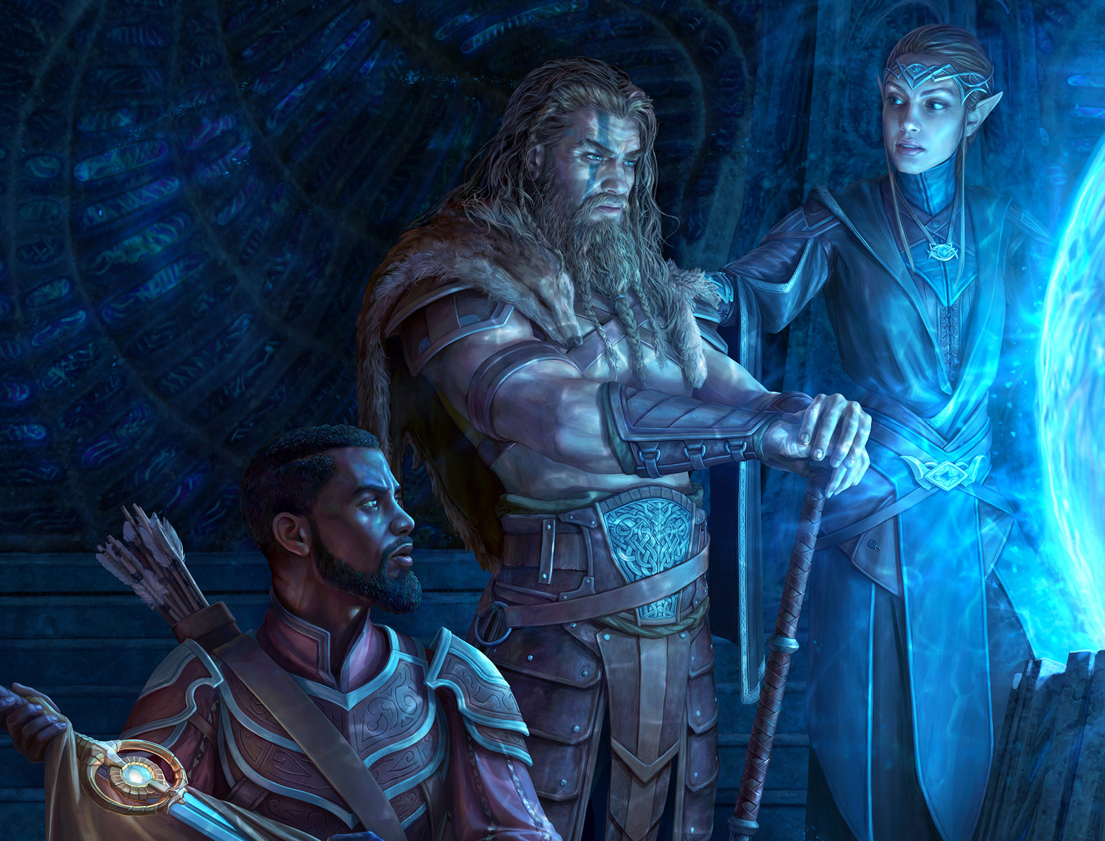 Detail: Valsirenn pleads for the Vestige to intercede in Summerset.