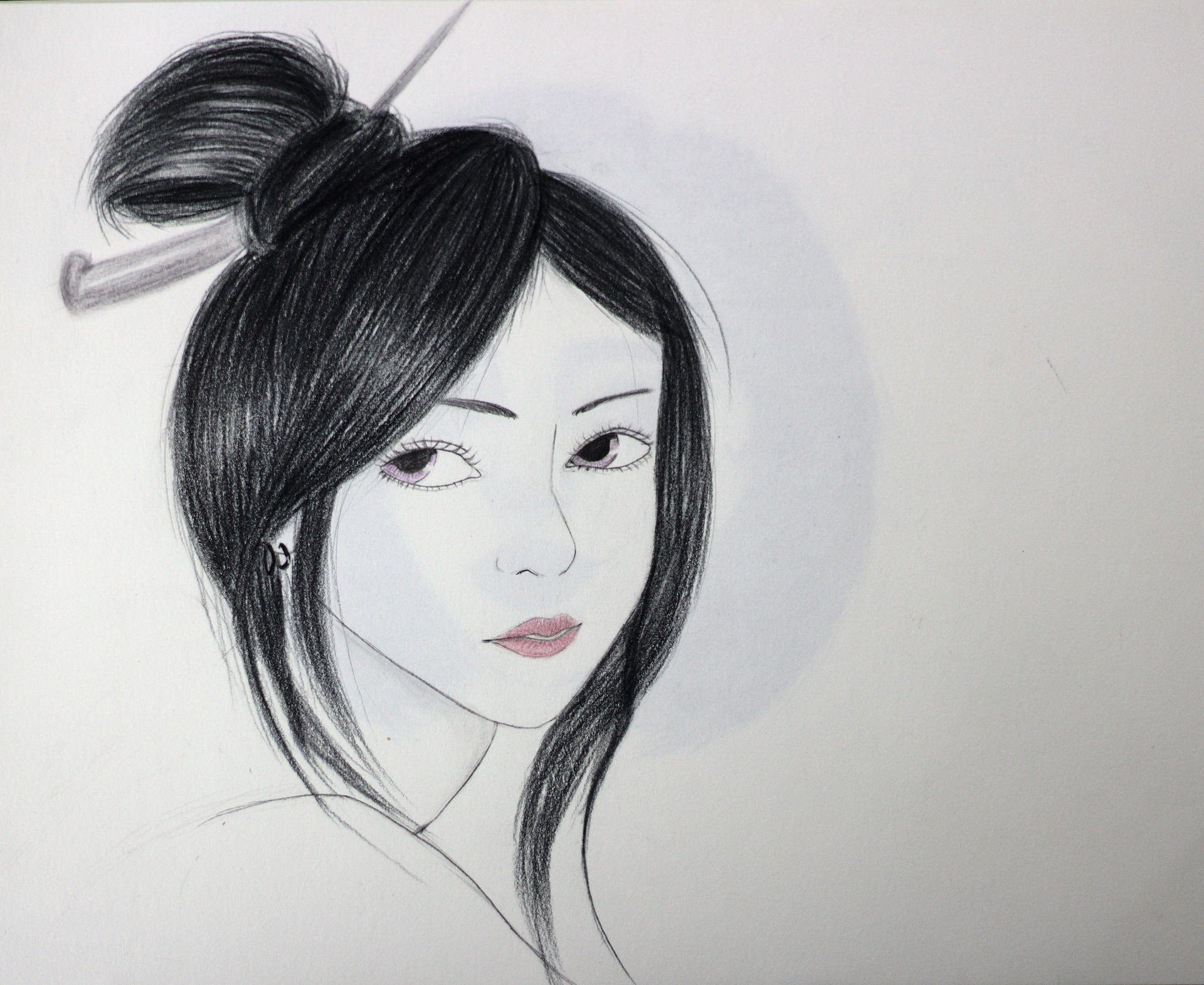 Japanese Woman Drawing by Iva Futo  Pixels