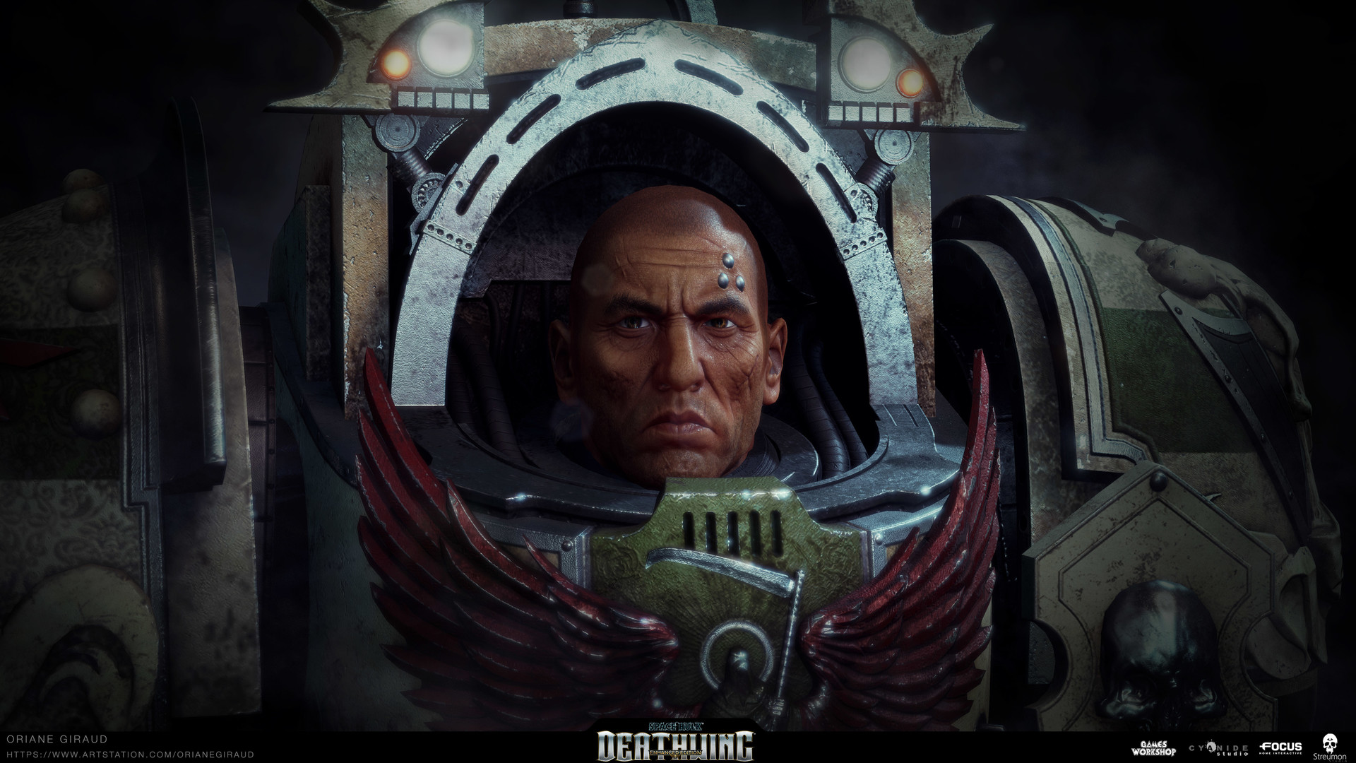 Artstation Space Hulk Deathwing Assault Heads Oriane Giraud