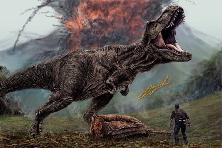 Canvas Print Jurassic World: Fallen Kingdom - T-Rex