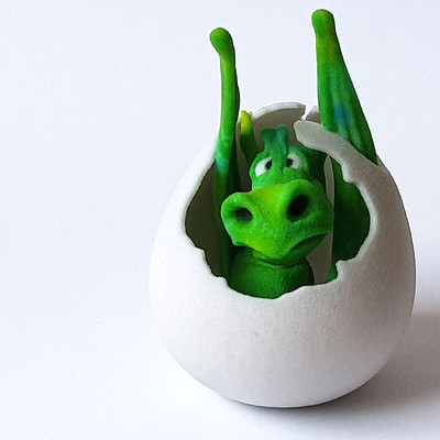 Hatchling 004- 3D printed Dragon baby