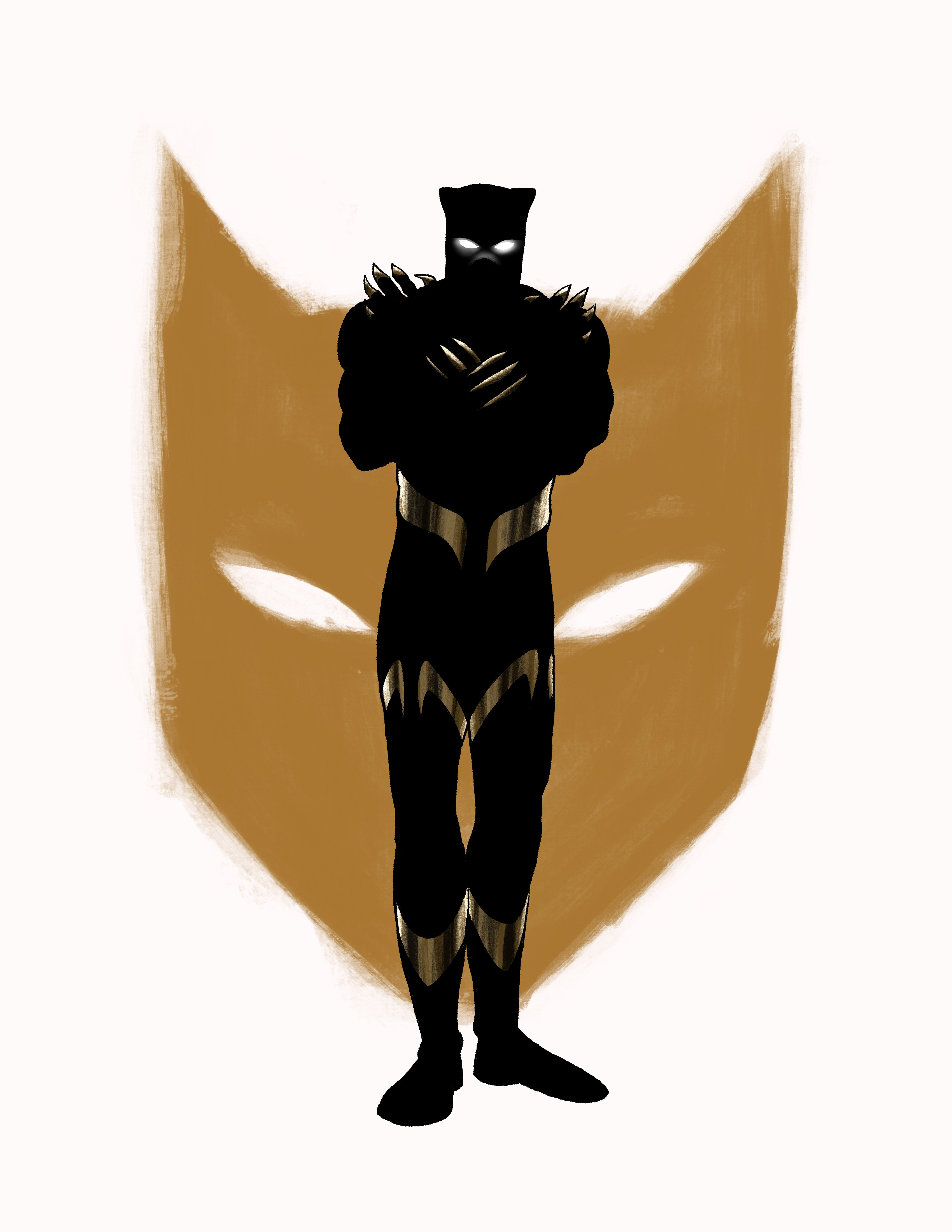 Black Panther (Gold) - Digital in Procreate